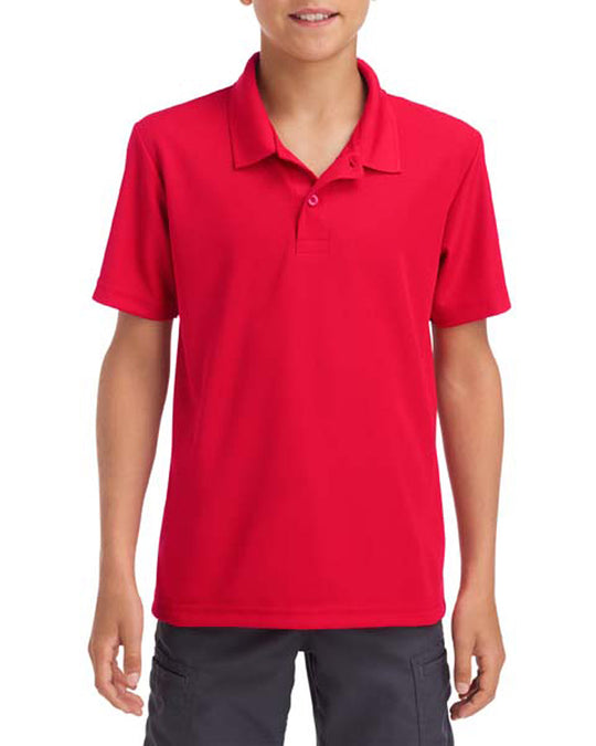 Gildan Youth Performance Double Piqué Sport Shirt, XS, White