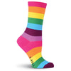 K. Bell Womens Rainbow Stripe Crew Socks