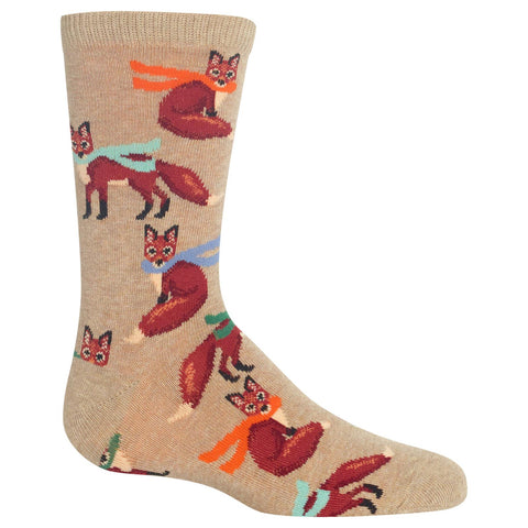 Hot Sox Kids Winter Foxes Crew Socks