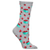 Hot Sox Womens Strawberry Pint Crew Socks