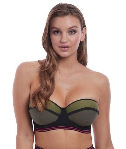 Freya Womens Club Envy Underwire Padded Bandeau Bikini Top