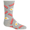 Hot Sox Kids Eggs and Bacon Crew Socks