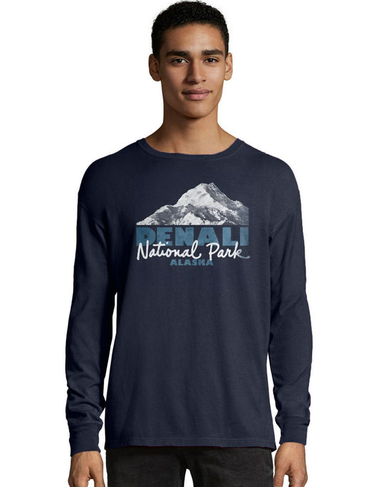 Hanes Mens ComfortWash National Parks Graphic Long Sleeve Tee