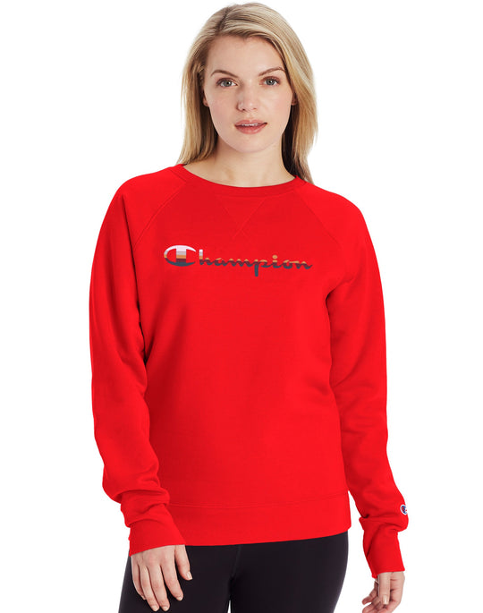 Champion Womens Powerblend Fleece Boyfriend Crew