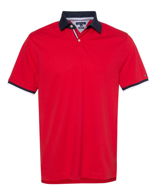 Tommy Hilfiger Mens Sanders Tipped Cotton Piqué Sport Shirt - 13H2150