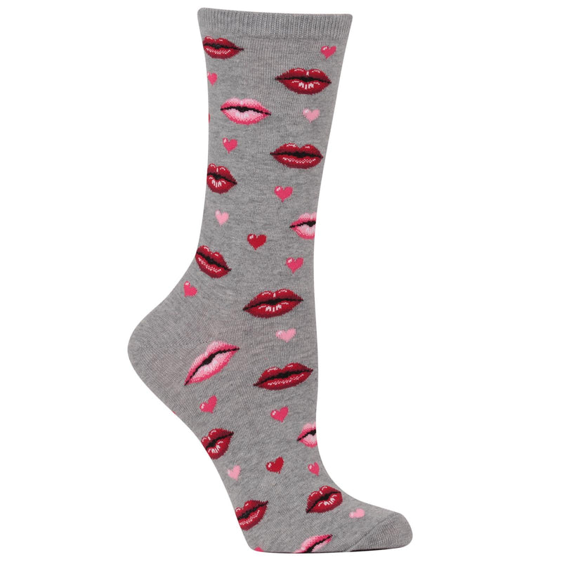 Hot Sox Womens Lips Crew Socks