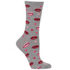 Hot Sox Womens Lips Crew Socks