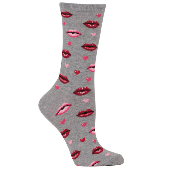 Hot Sox Womens Lips Crew Socks