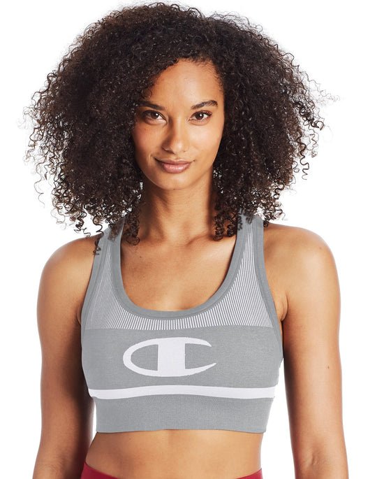 Champion Womens The Sweatshirt Racerback Sports Bra