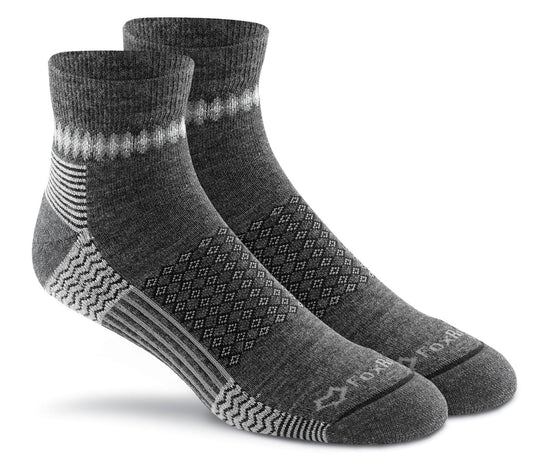Fox River Adult Carbon Lightweight Merino Wool Quarter Crew Sock