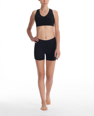 Danskin Women's Essential Cotton Blend Wide-Waist 5-Inch Bike Short