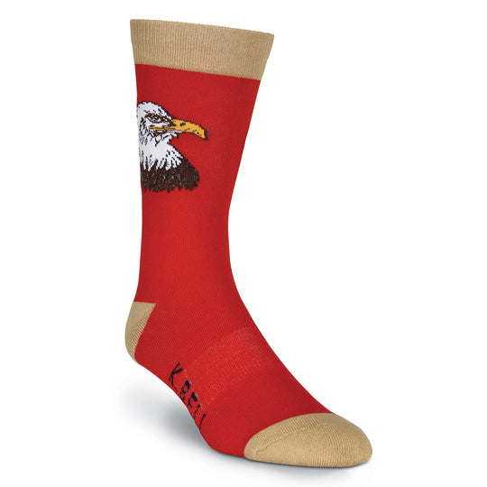 K. Bell Mens Bald Eagle Crew Socks - American Made