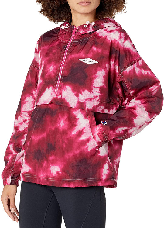 Champion Womens Lightweight Anorak Jacket, L, Athletic Navy