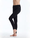 Danskin Women's Essential Cotton Blend Wide-Waistband Ankle Legging