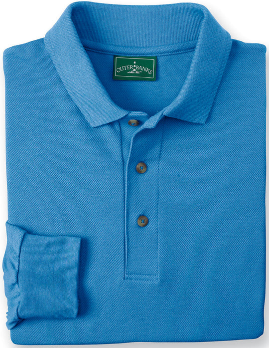 Outer Banks Essential Long Sleeve Pique Polo