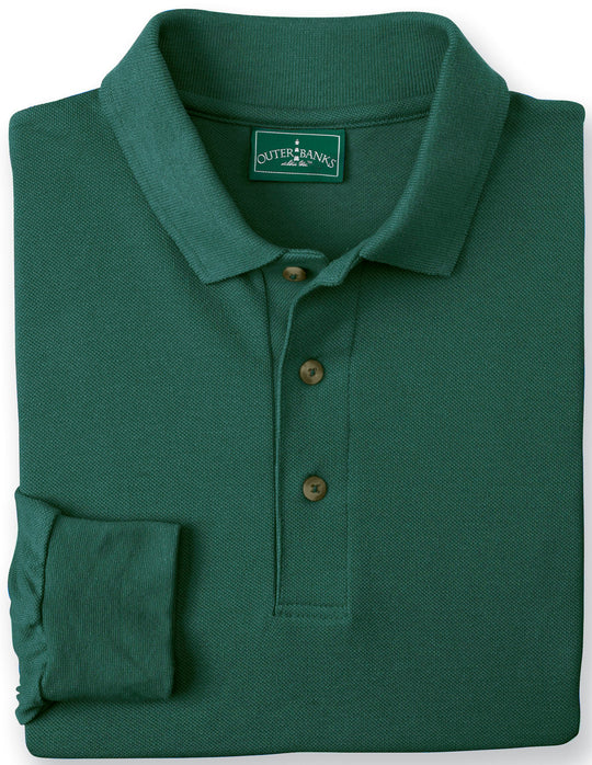 Outer Banks Essential Long Sleeve Pique Polo