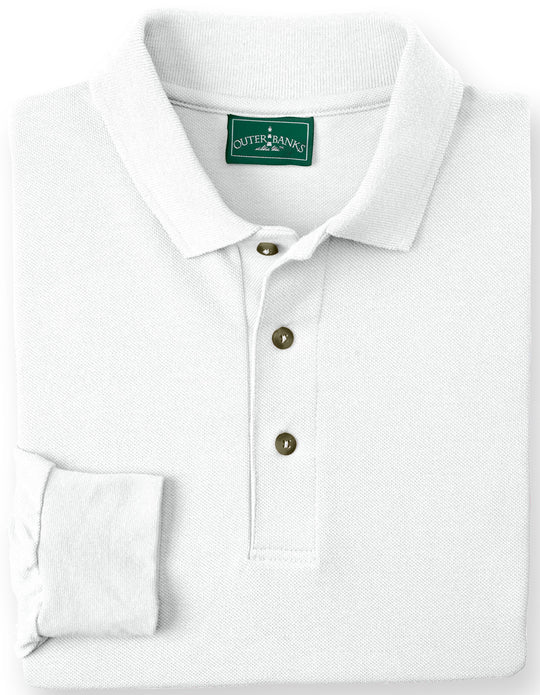 Outer Banks Essential Long Sleeve Pique Polo