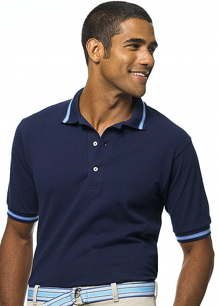 Outer Banks Men's Nautical Stripe Pique Polo