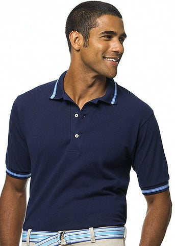Outer Banks Men's Nautical Stripe Pique Polo