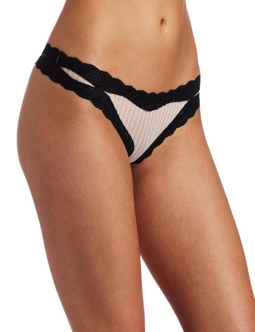 Barely There Women's Go Girlie Flirt Textured Microfiber Thong