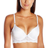 Lily of France Womens Sensational Lace Mid-Line Push Up Bra