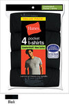Hanes Men's ComfortSoft Cool DRI Dyed Crewneck TAGLESS Pocket Undershirt 4-Pack