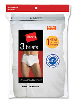 Hanes Men's TAGLESS No Ride Up Briefs with Comfort Flex Waistband 3-Pack