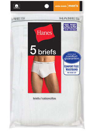 Hanes Men's White Briefs 5 Pack