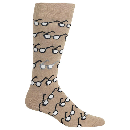 Hot Sox Mens Glasses Crew Socks