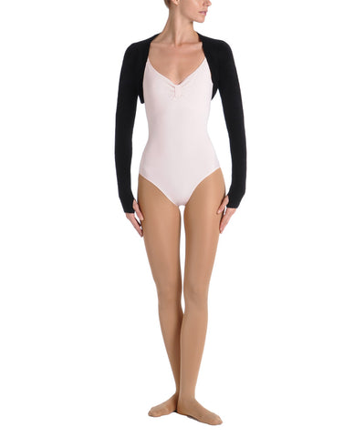 Danskin Women`s Warmers Tie Front Cropped Sweater