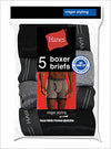 Hanes Men’s TAGLESS Ringer Boxer Briefs with Comfort Flex Waistband 5-Pack