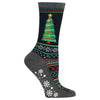 Hot Sox Womens Christmas Tree Crew Socks