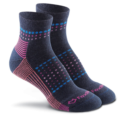 Fox River Adult Ombre Sunrise Lightweight Merino Wool Quarter Crew Sock