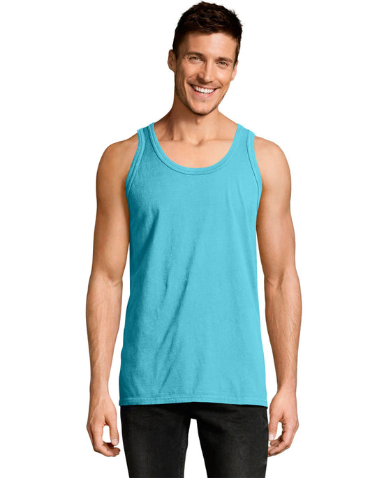 Hanes Mens ComfortWash Garment Dyed Sleeveless Tank Top
