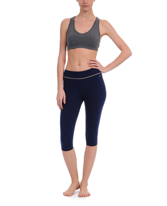 Danskin Women's Yoga Cotton Blend Destination Collection Crop Legging