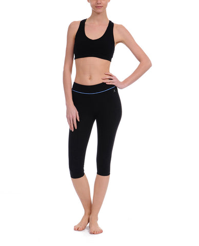 Danskin Women's Yoga Cotton Blend Destination Collection Crop Legging