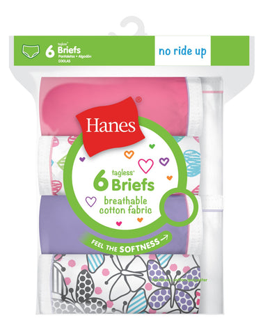 Hanes Girls Breathable Cotton Briefs 6-Pack