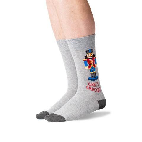 Hot Sox Mens Nutcracker Crew Socks