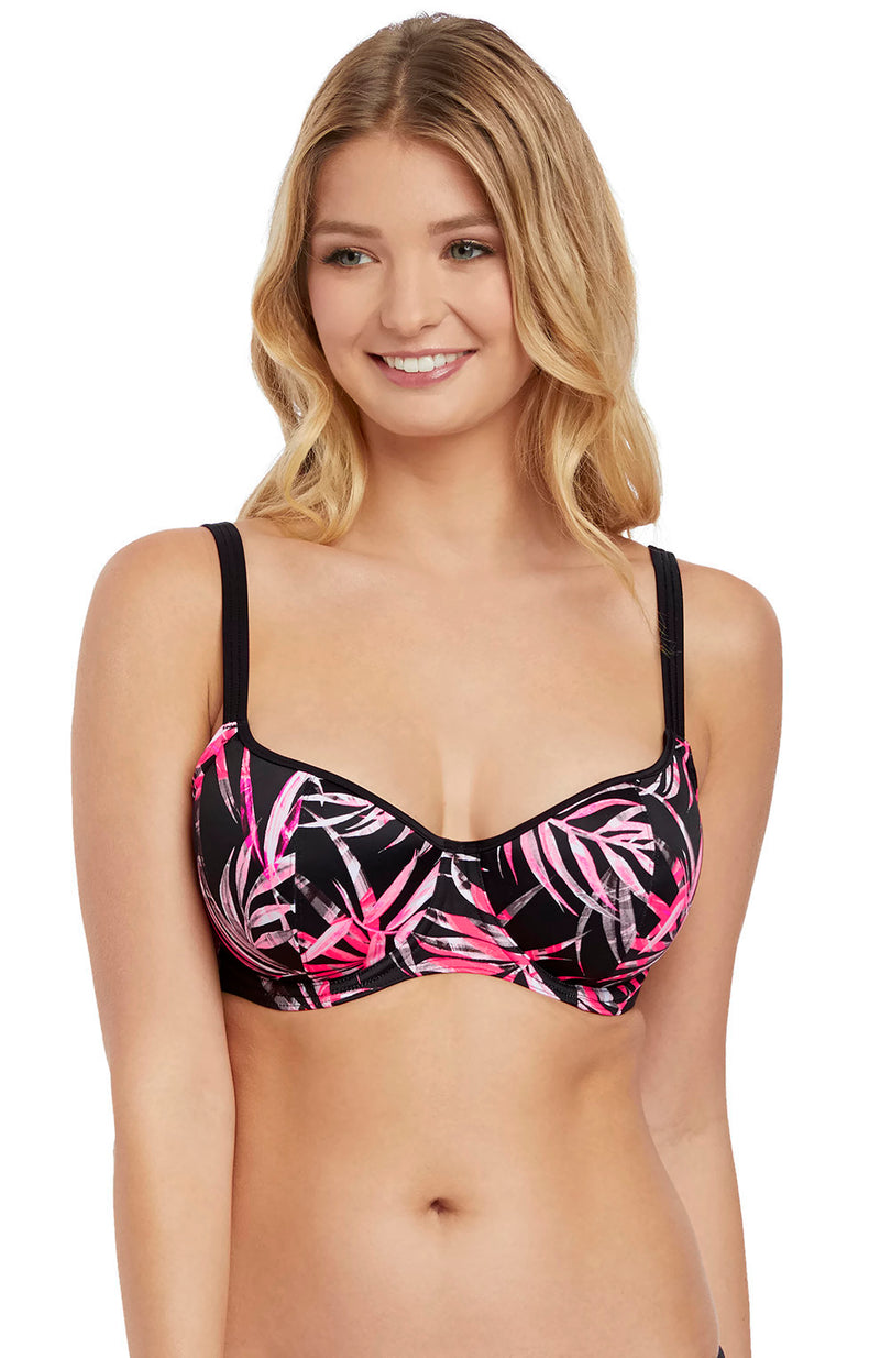 Freya Womens Sunset Palm Underwire Sweetheart Padded Bikini Top