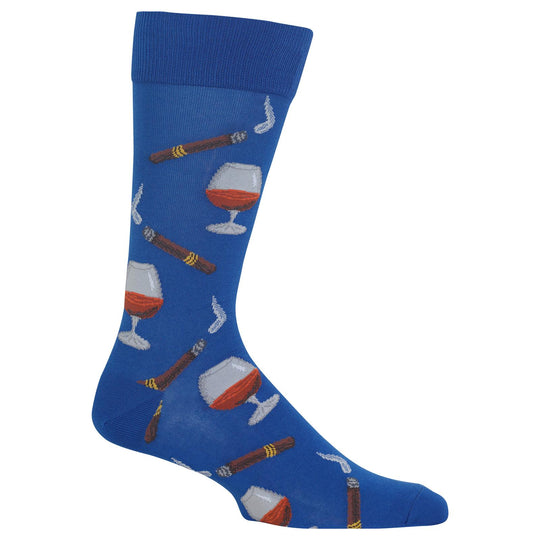 Hot Sox Mens Cognac and Cigars Socks