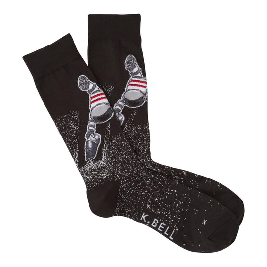 K. Bell Mens Clean Space Crew Socks