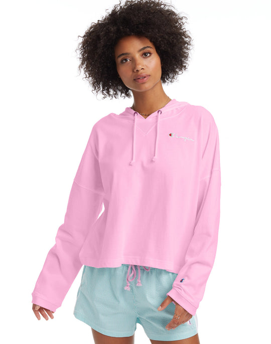 Champion Life Womens Summer Sweats Oversized Hoodie, L, White