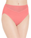 Vanity Fair Beautifully Smooth Women`s Cotton with Lace Hi-Cut Panty