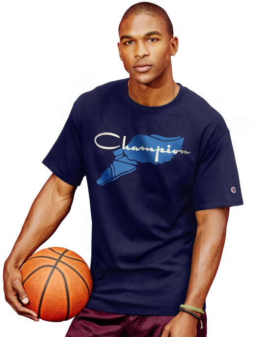 Champion Men`s Cotton-Rich Graphic T Shirt