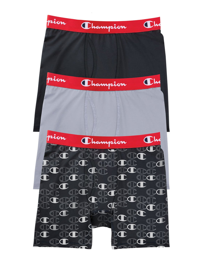 Champion Mens Everyday Active Boxer Briefs 3-Pack, 2XL