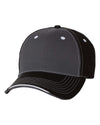 Sportsman Tri-Color Cap, One Size, White/Black