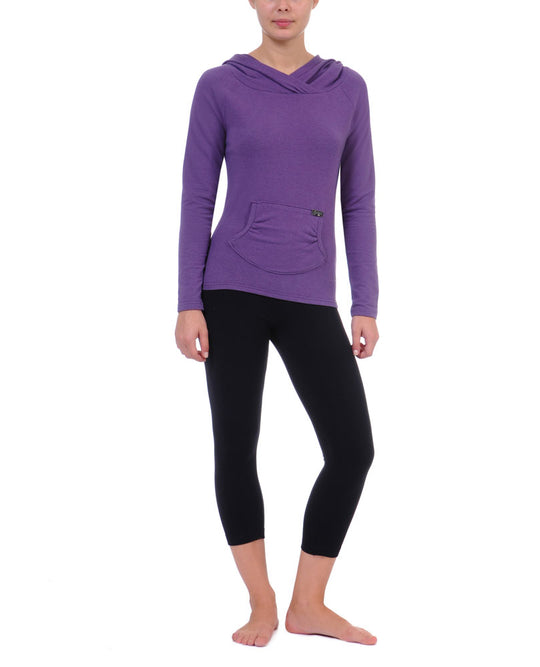 Danskin Women`s Yoga Mystic Cowl Neck Hoodie