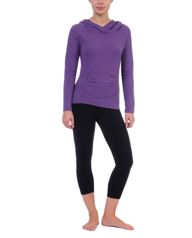 Danskin Women`s Yoga Mystic Cowl Neck Hoodie