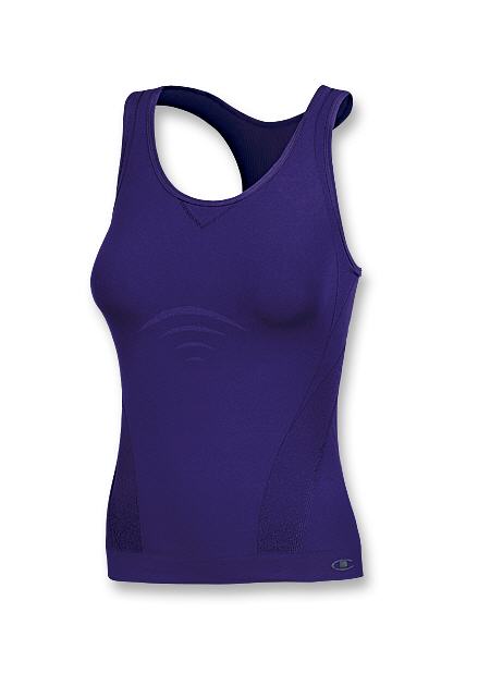 Champion Double Dry Seamless Vented Long Sports Top with Built-In Bra