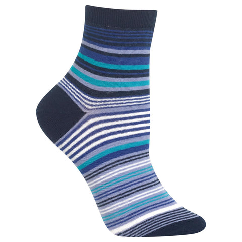Hot Sox Womens Variegated Stripe Anklet Socks